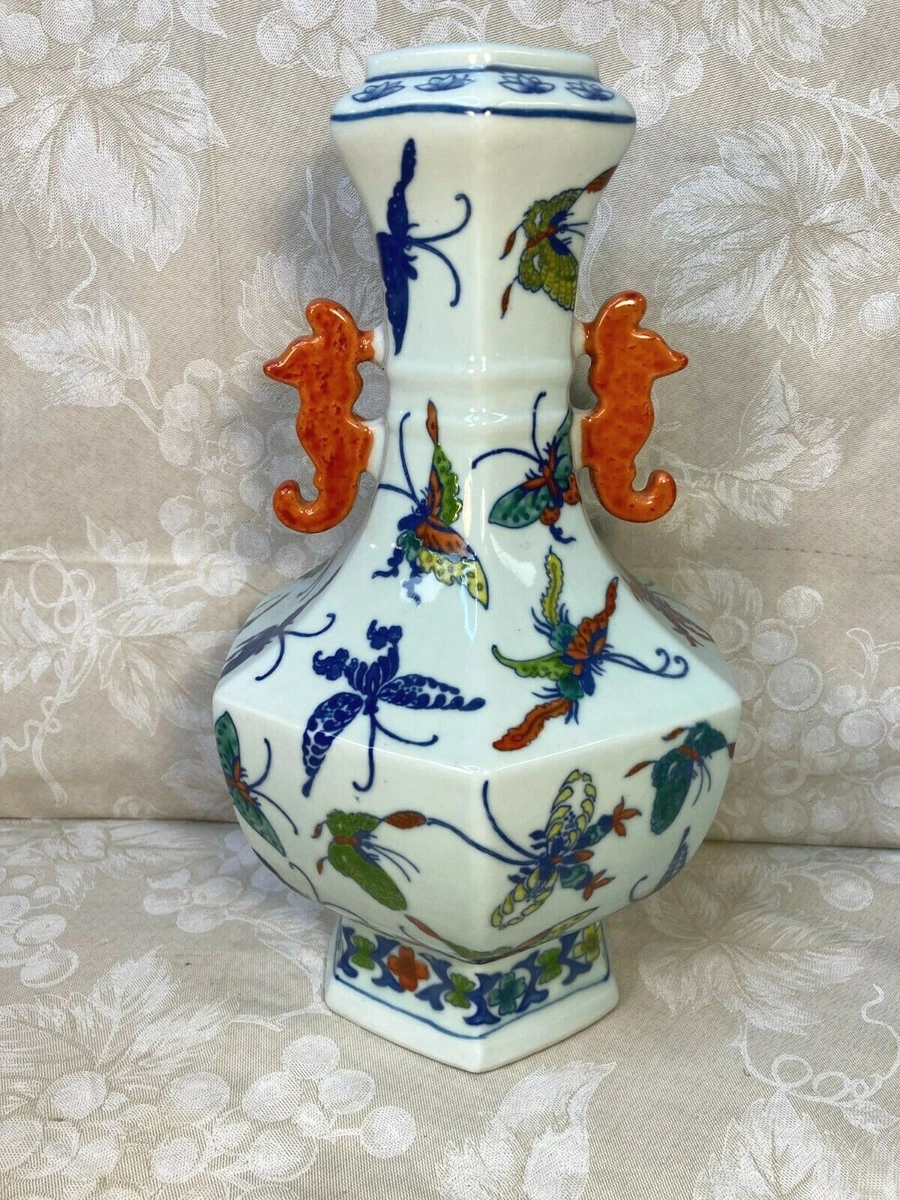 中国蝴蝶花瓶印第安纳收藏中国花瓶、罐子(1900-现在) | eBay