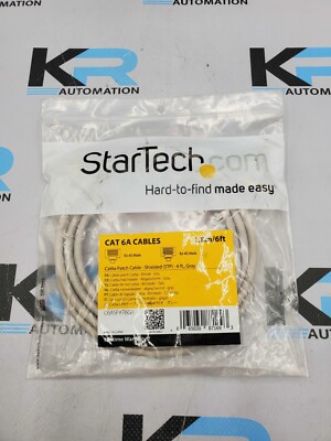 Startech.Com C6ASPAT6GR 6ft Cat 6a Ethernet Patch Cable Shielded