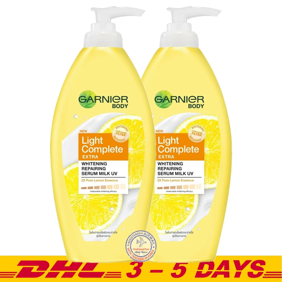 Garnier Bright Complete Extra Brightening Milk Lotion Yuzu Lemon Essenc 400ml x2 - Image 3 of 4