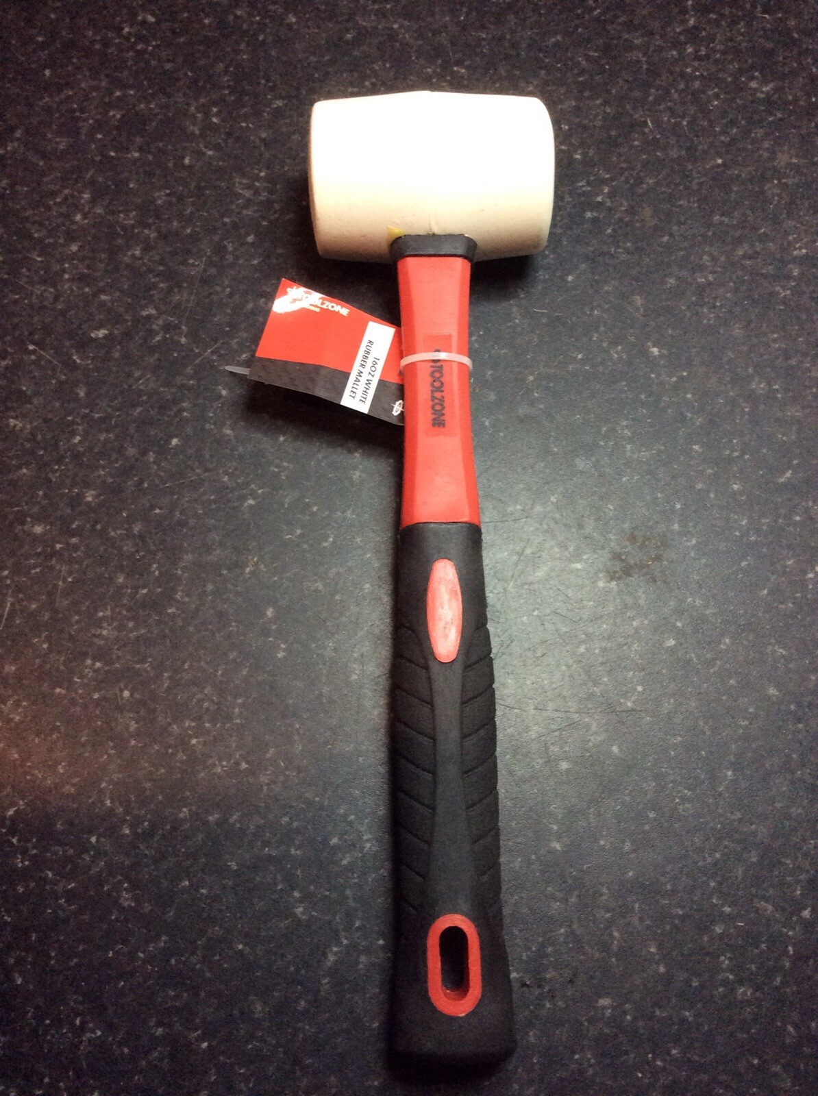 Toolzone 16oz White Rubber Mallet With Fibre Handle
