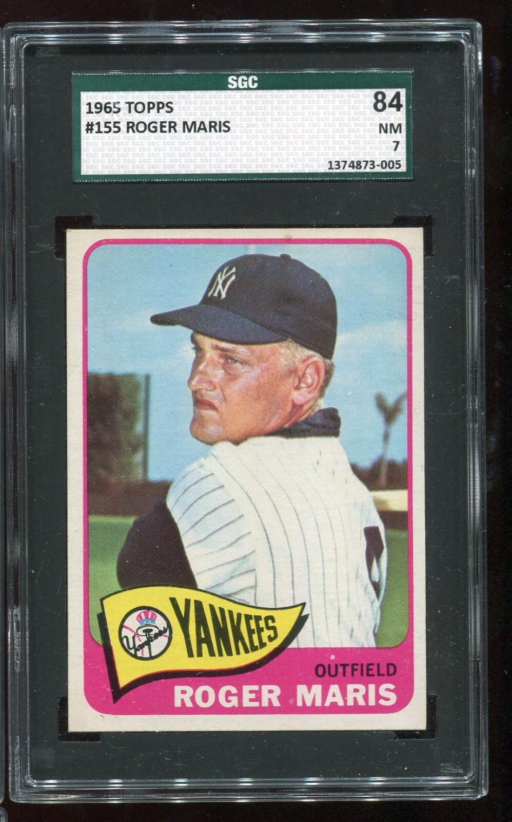 1965 TOPPS #155 ROGER MARIS SGC 7 NM