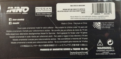 INNO64 MODELOS Nissan Skyline 2000 GT-R KPGC10 EDICIÓN EVENTO EXPO ́23 MALASIA - Imagen 9 de 9