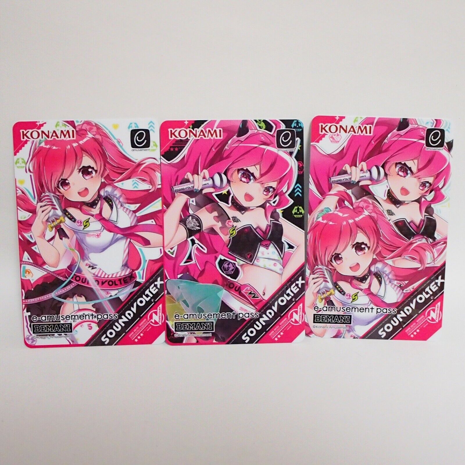 Konami e-AMUSEMENT PASS Card Sound Voltex SDVX Volte Unused set of