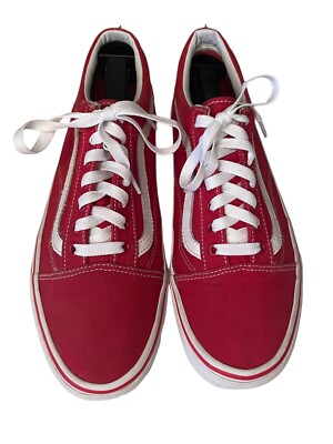 Vans Red Old Skool Skater Sneakers Men display picture 3
