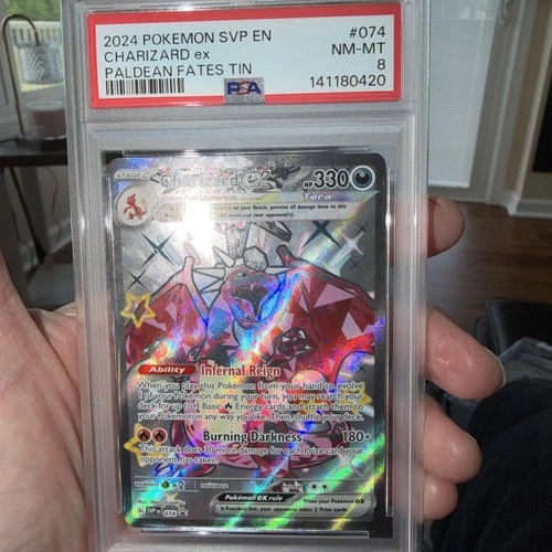 Pokémon TCG Charizard EX #74 Promo Paldean Fates PSA 8 NM-Mint Holo Promo