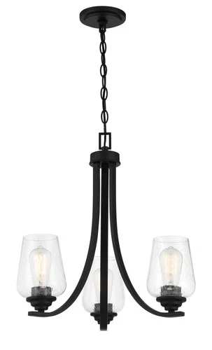 Minka Lavery 4923 Shyloh 3 Light 20"W Vantage Chandelier - Nickel - Picture 3 of 3