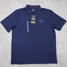 Under Armour Polo Shirt NWT Mens Medium Blue MatchPlay Performance 3.0 Golf S/S