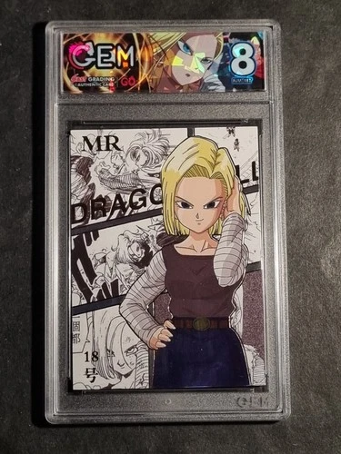 ANDROID 18 - DRAGON BALL Z - C-18 - GRADED CARD 8 - NO PSA BGS - MR 008 - WAIFU