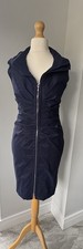 Jospeh Ribkoff Navy Blue Ruched Zip Front