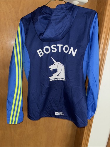 ADIDAS RUNNING 2022 BOSTON MARATHON FULL ZIP HOODED RACE OFFICAL JACKET (B38) - Picture 11 of 16