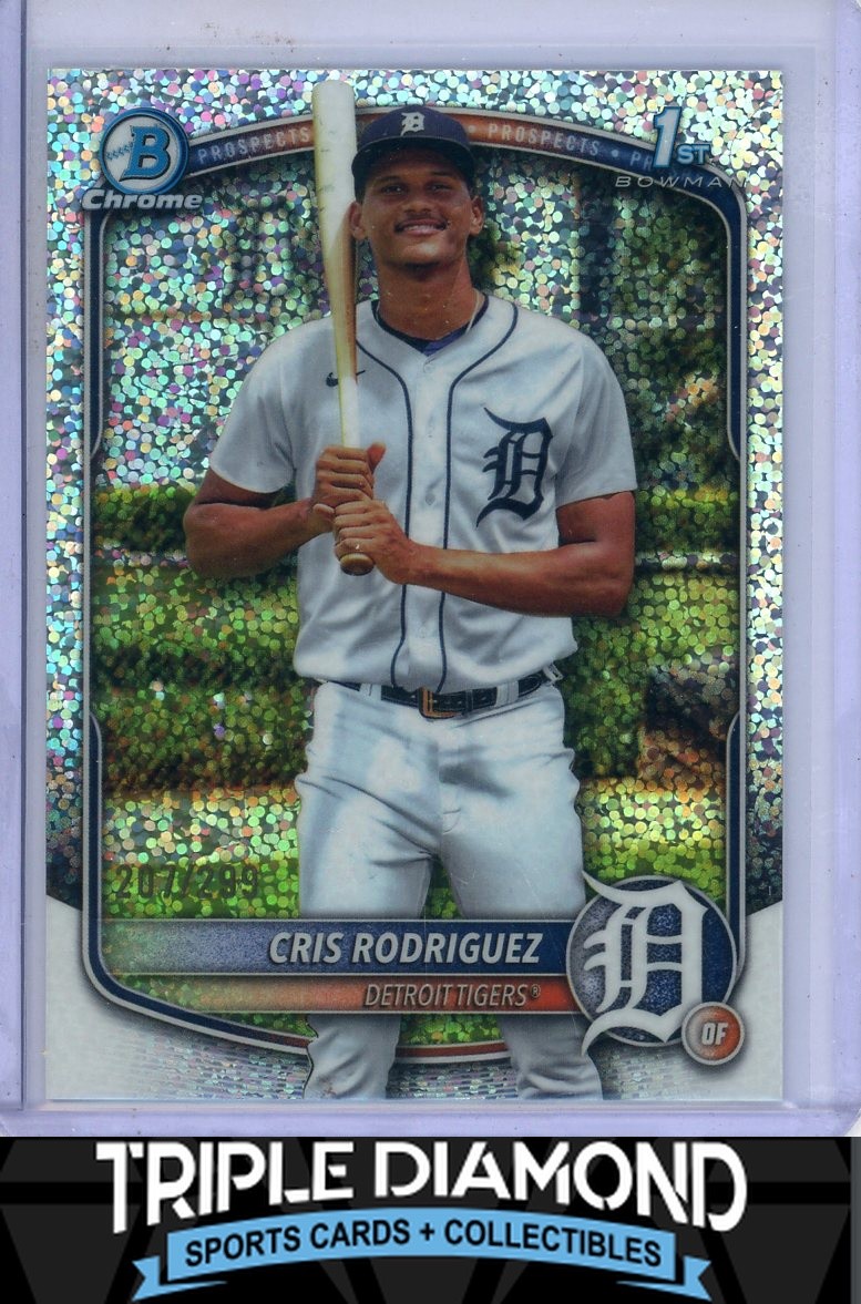 2025 Bowman Chrome 1st Cris Rodriguez Speckle Refractor #207/299 Tigers R192