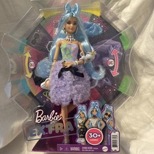 Mattel Barbie Extra Doll Blue Hair Mix Match 30 Plus Looks