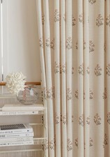 Linen Blend Pinch Pleated Curtains Living Room Bedroom Dining Room Light