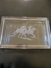 Vintage Ralph Lauren Etched Crystal Glass Dre...