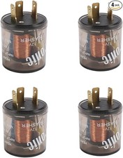 4 pcs 12V 3 Pin Electronic LED Flasher Relay Round4pcs 3 PIN 20 Amps 12V Flasher