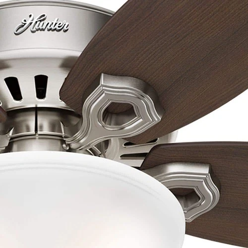 Hunter Builder Small Room 42" Indoor Brushed Nickel Bowl Ceiling Fan w/Light Kit - Picture 7 of 16