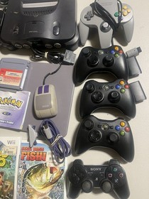 Nintendo 64 Gray Console + Gaming Lot. SNES, Xbox, PlayStation, Untested
