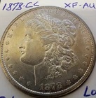 CARSON CITY SILVER 1878 CC Morgan Silver Dollar- RARE DATE-XF-AU True Auction!