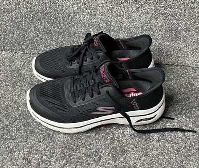 Skechers Slip Ins GO Walk Arch Fit 2.0 Womens US 5 Black Walking Shoes Ladies