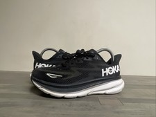 Hoka One One Clifton 9 Black/White Running Sneakers Shoes Women's Size 8 B