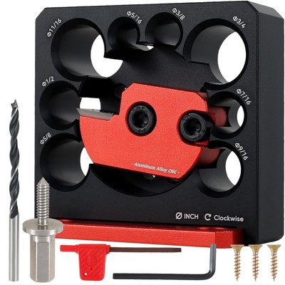 8 Pcs Dowel Maker Jig Kit, Imperial 5/16-3/4 inch Carbide Inserts Dowel Maker...
