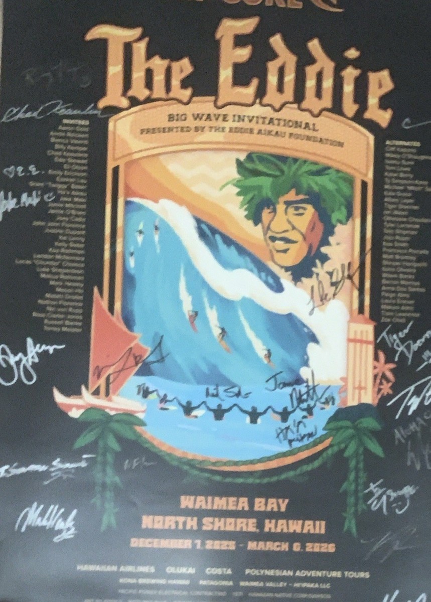 EDDIE AIKAU 激レアポスター 25/26 The Eddie Aikau Big Wave Invitational Surf Poster Eddie