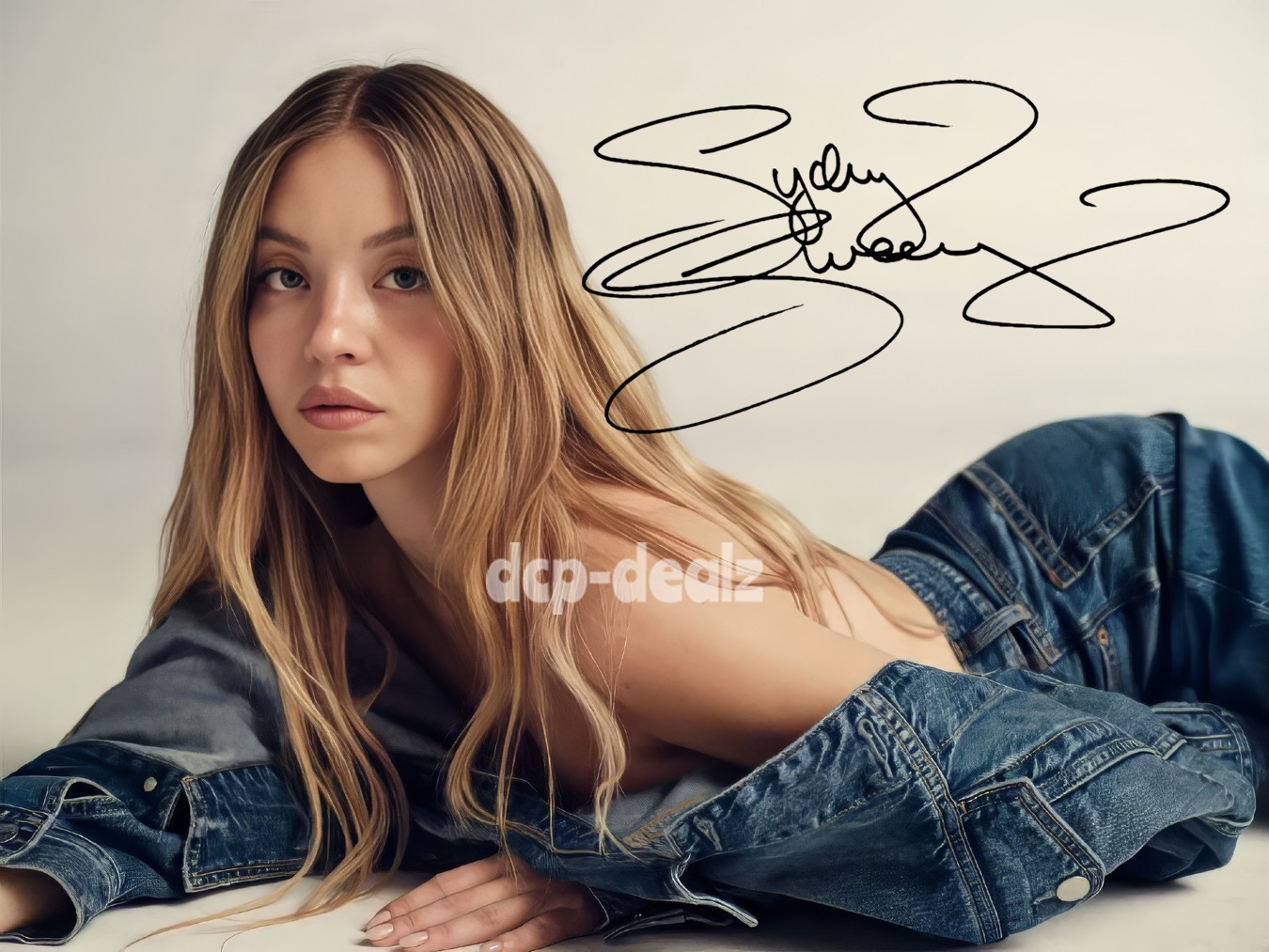C514C Sydney Sweeney Reprint Photo, Decal, Poster, Glossy Metal Sign