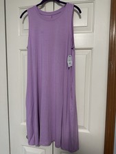 NWT Time and Tru Sleeveless Knit Dress Size Large Color Violet
