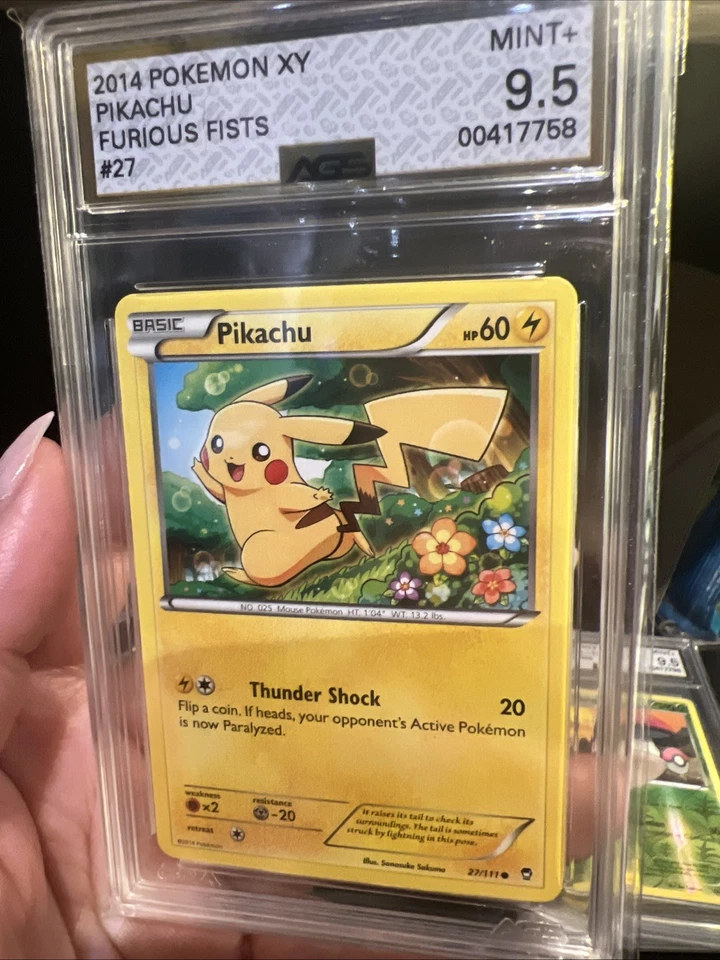 2014 POKEMON XY FURIOUS FISTS #27 PIKACHU Graded AGS 9.5 Mint - Image 2 of 3