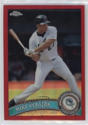 2011 Topps Chrome Red Refractor 19/25 Giancarlo Stanton (Mike on Card) #85 t1s