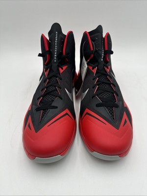 Nike Lunar Hyperquickness Black Wolf Grey Red 2014 Size 14 Brand