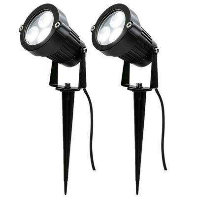 2 Pack LED Landscape Lights 6W 700LM Yard Walkway Spot Lights Cool White 12V/24V