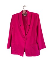 Westbound Sz 10 Women's Single Button Blazer, Long Sleeves, Hot Pink, Lined