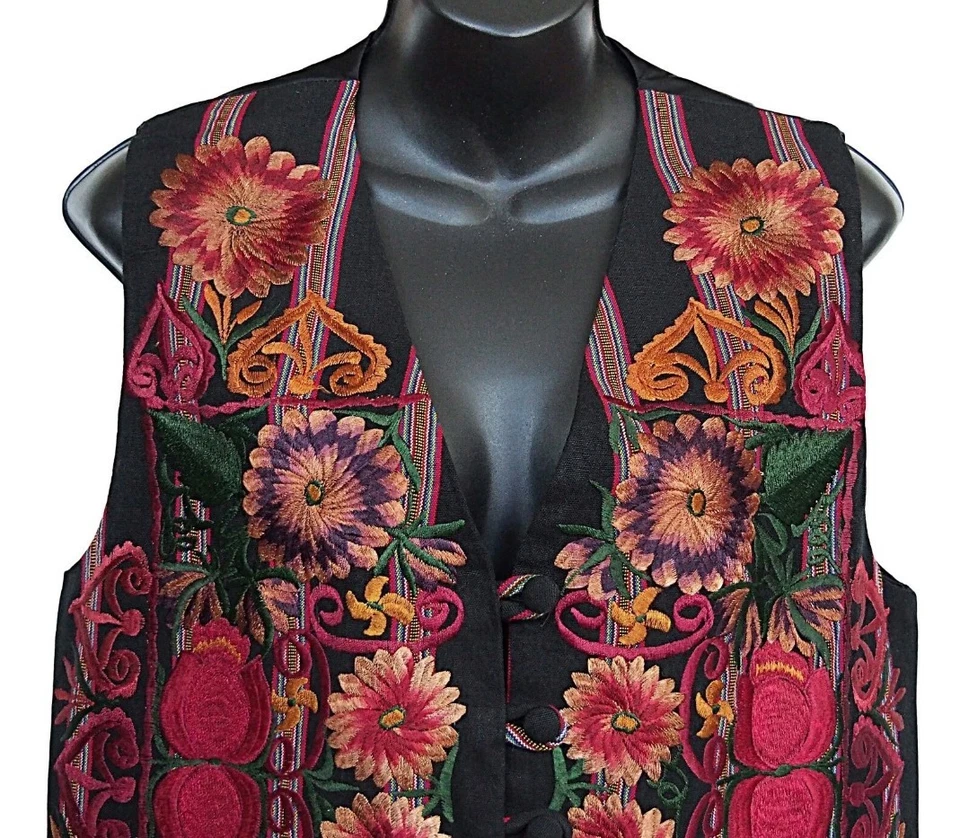 Chaleco bordado para mujer PERUVIAN CONNECTION talla M Foto 2 de 4