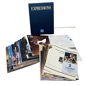 Large Lot LLADRO Collectors Society Expressions Magazines & Box 1987-1997 *READ*