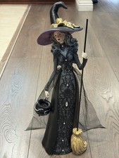 Elegant Gothic Witch Figurine Halloween Decor...