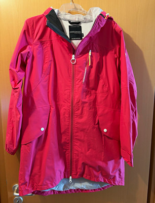 Didriksons1913 Damen Regenjacke wasserdicht mit Kapuze lang Pink Gr. 42