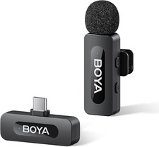 BOYA BY-V10 Wireless Microphones for iPhone 15/16 Series, Android/Laptop with US