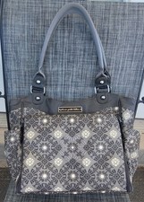 Petunia Pickle Bottom Large Satchel Diaper Bag With Changing Pad Gray Baby