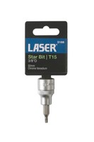 "Laser Tools T15 Torx Stern Vielzahn Nussbit 3/8\"D 3166"