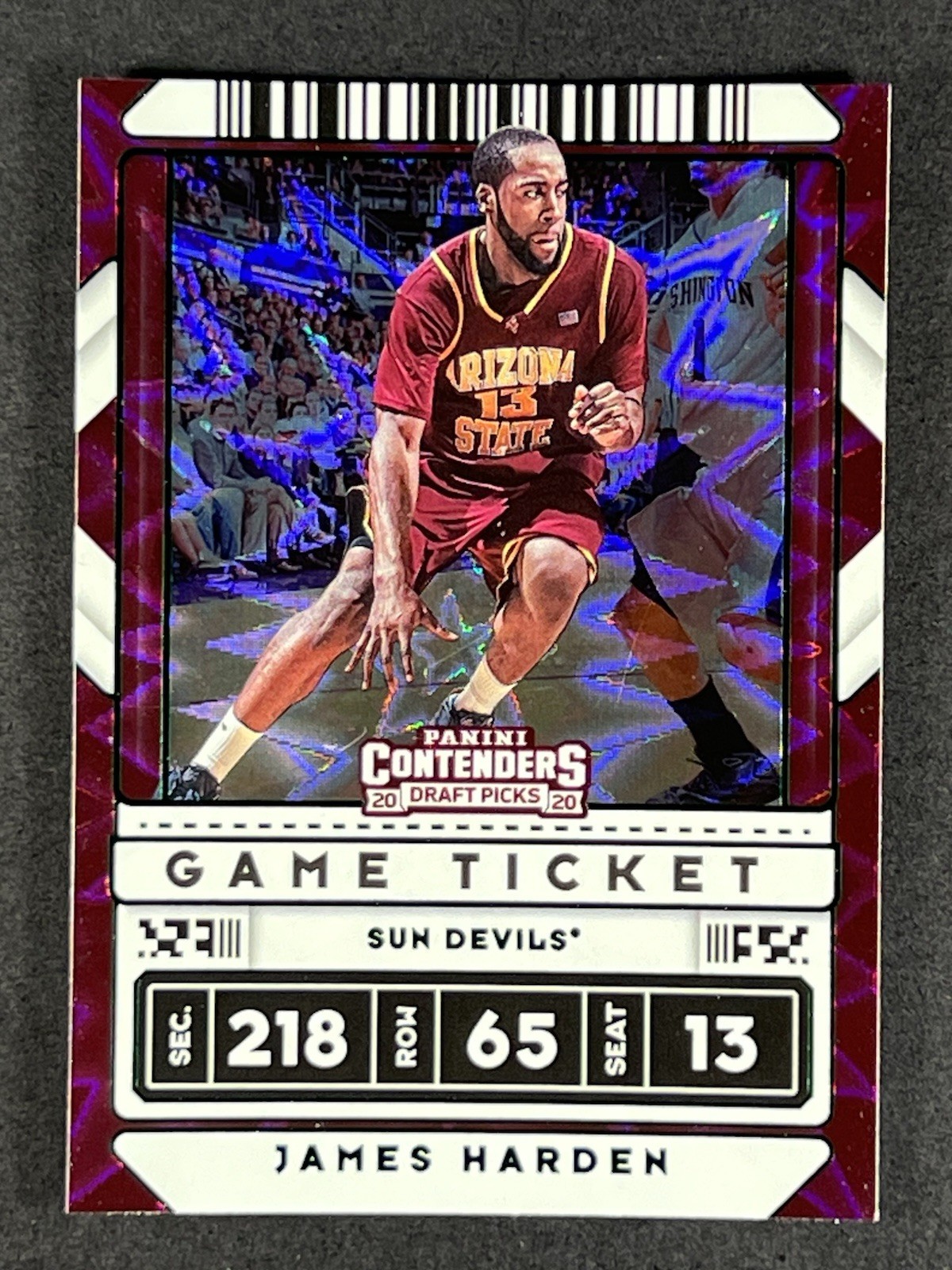 James Harden 2020 Panini Contenders Draft Picks - Green Explosion #2b Variation