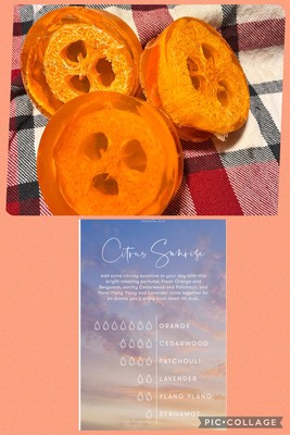 Handmade Loofah Soap: Citrus Sunrise 