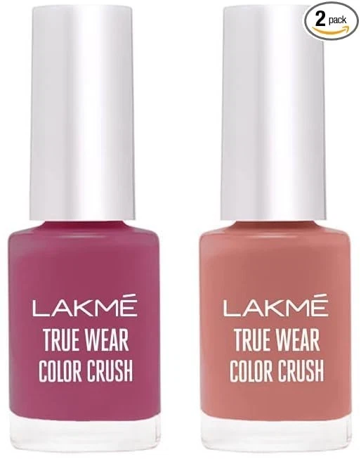 LAKMÉ True Wear Glossy Finish Color Crush 82 6ml & True Wear Color Crush 236...