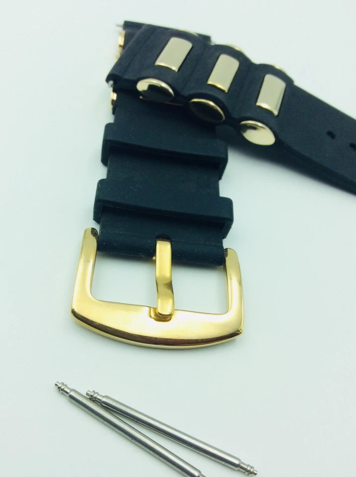 26mm Black watch strap INVICTA Gold Buckle Band Pro Diver 6981 1435 6084 4060 - Image 4 of 4