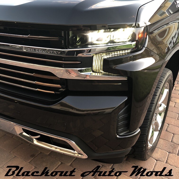 201922 Chevy Silverado 1500 Complete Headlight Blackout Kit Smoke