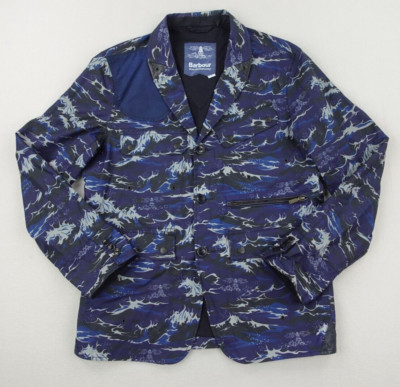 Barbour White Mountaineering Jacket Men Large Blue Wave Barbour White Mountaineering Jacket Men Large Blue Wave