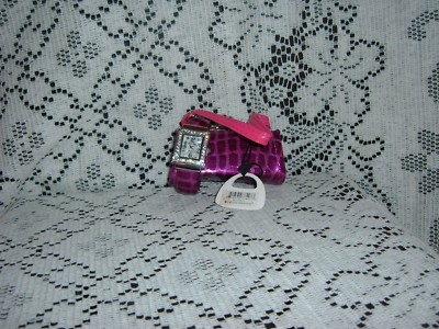 PURPLE ORGANIZER MINI LIPSTICK PURSE AND  MATCHING WATCH 2'' BY 4'' NEW