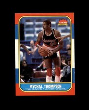 1986-87 Fleer #111 Mychal Thompson MINT Blazers Break 3