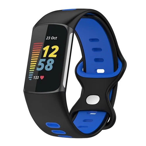 Correa de repuesto deportiva de silicona para Fitbit Charge 5 6 - Imagen 9 de 32
