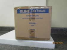 Qty 25 Uline S-23358-L Lab Coat Large Polypropylene No Pockets Hock  Loop Fn